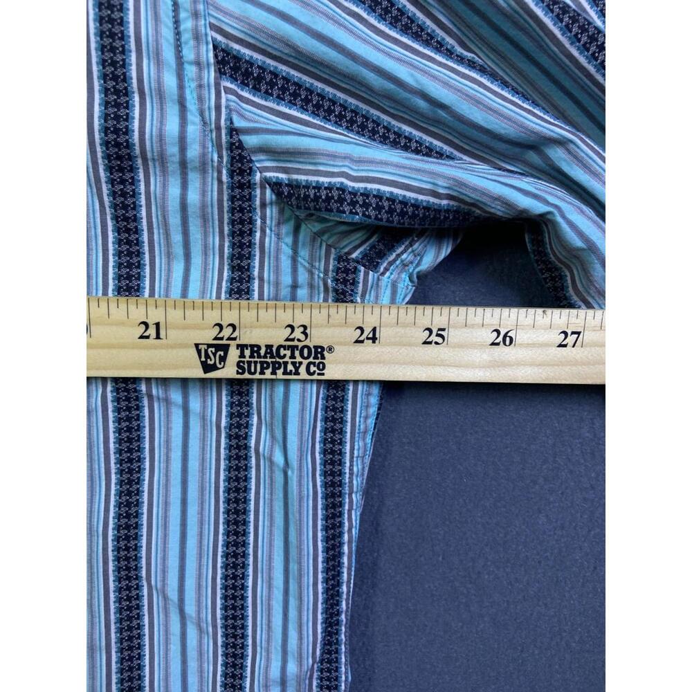 Robert Graham Mens Button Up Shirt Multicolor Stripe Flip Cuff  100% Cotton XL - Picture 10 of 13